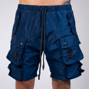 Navy Blue Multi Pockets Cargo Shorts