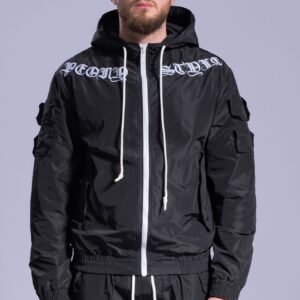 Multi Pocket Black WindBreaker